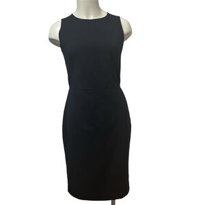 Massimo Dutti Black Sleeveless Sheath Dress Women’s Small Knee Length